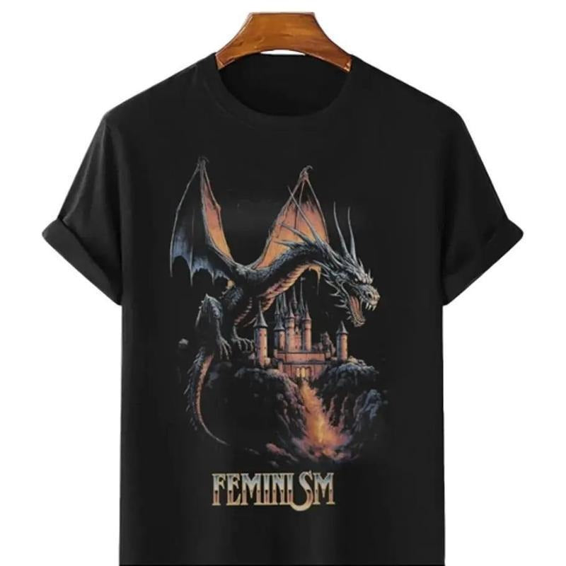 Feminism Dragon Fantasy Tshirt