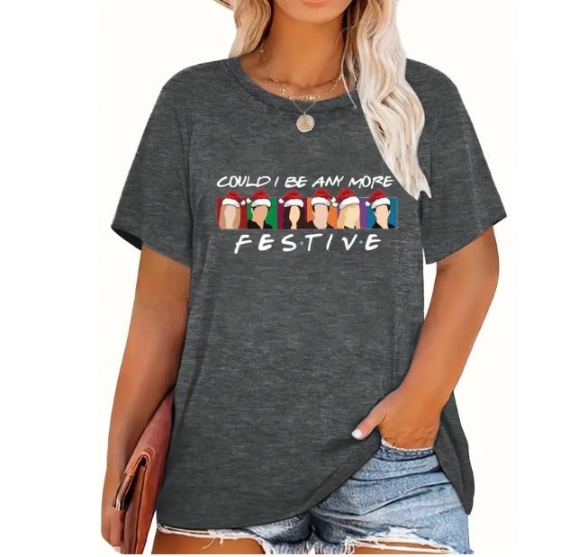 Festive Christmas Print Graphic Tee, Sweatshirt, Hoodie Gift For Women Top Womenswear Underwear Humen Lady Streetwear