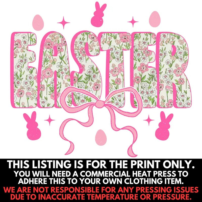 Floral Easter Pink Coquette Print - PRINT ONLY 'NLB'