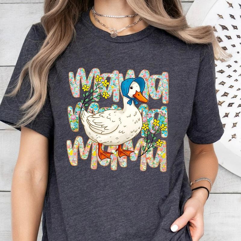 Floral Mama Goose Shirt, Mama Goose T-Shirt, Girly Goose Shirt, Mother's Day Shirt, Floral Mama Tee, Duck Mama Shirt, Goose Lover Gift