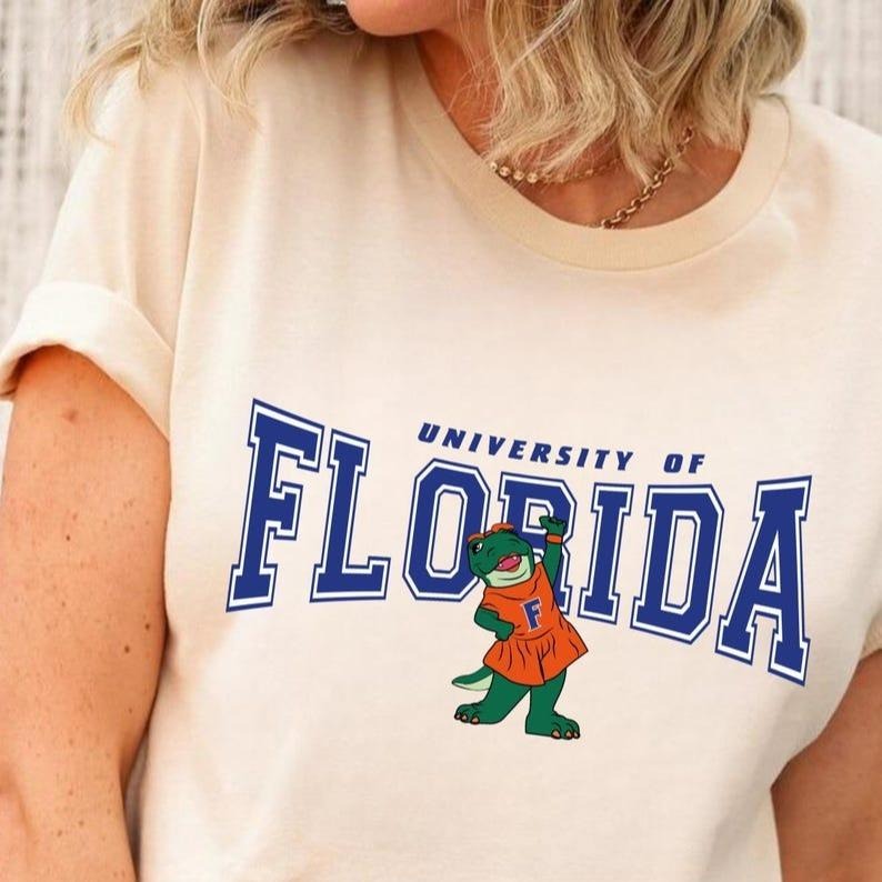 Florida University T shirt, Football Team Shirt, Florida Uni Shirt, Gator Shirt, University of Florida, Florida Shirt