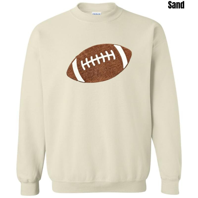 Fluffy Football Patch Sweatshirt