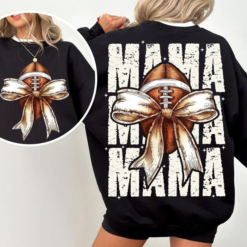 Football Mama Bow Shirt, Fall Coquette Bow Shirt, Fall Football Shirt Shirt, Football Sport, Football Mom Shirt, Game Day Shirt