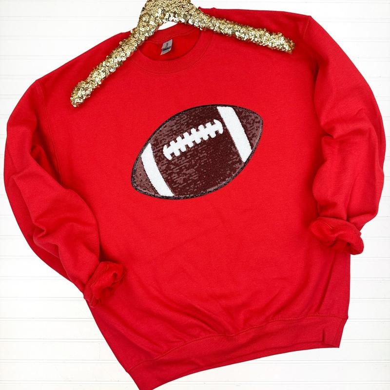 Football Sequin Patch Sweatshirt