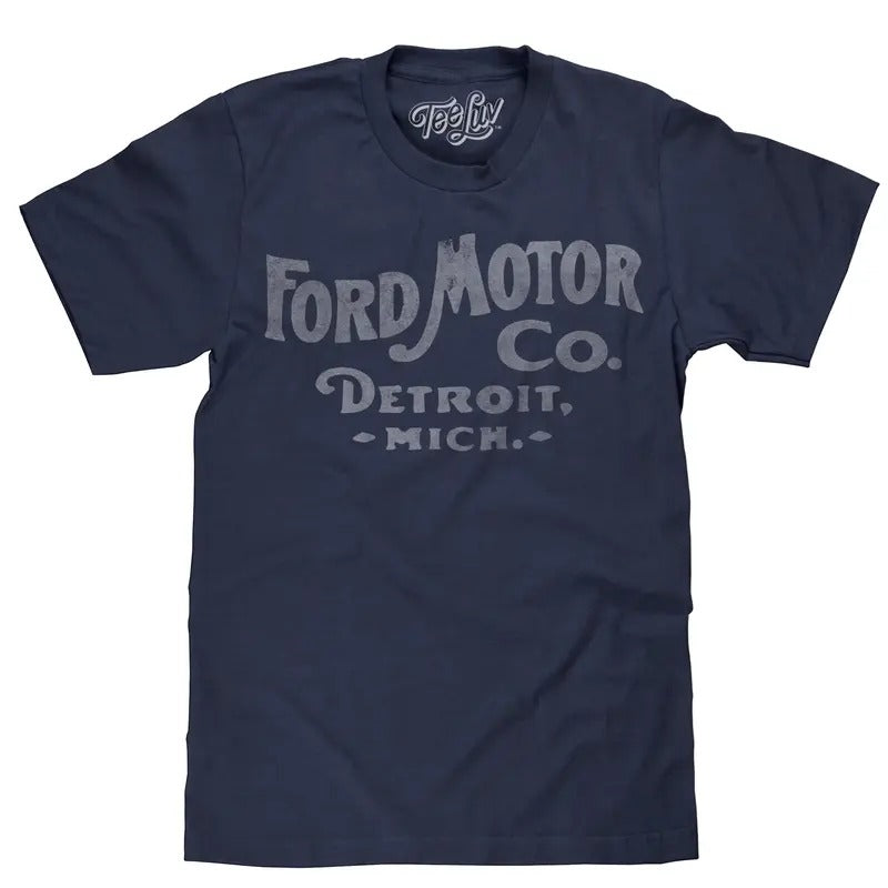 Ford Motor Company Detroit Michigan T-Shirt - Navy