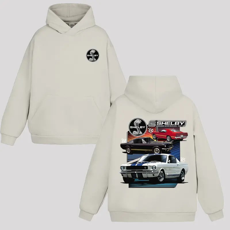 Ford Mustang Shelby Hoodie Various Shelby Models Sweater Classic Antique Garage Enthusiast Racing Race Hotrod Performance