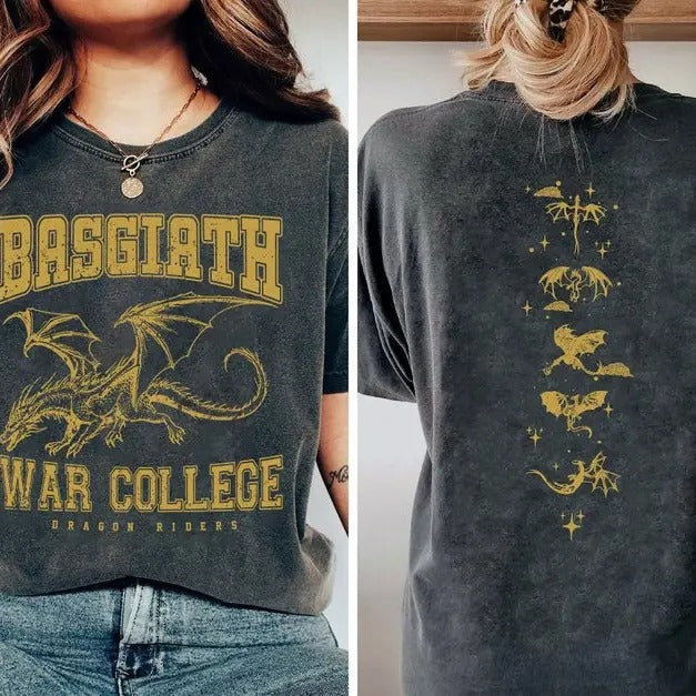 Fourth Wing Shirt, Basgiath War College Shirt, Basgiath War College Gift, Fourth Wing Shirt, Bookish Dragon Rider Shirt