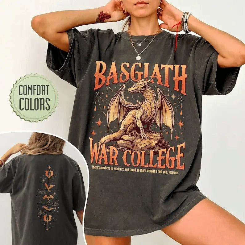 Fourth Wing Basgiath War College Shirt, Riders QuAdrant Shirt, Dragon Rider, Fantasy Shirt