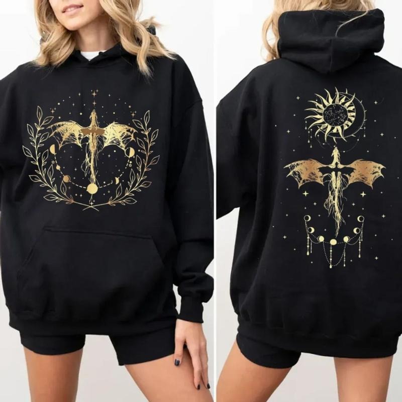 Fourth Wing Dragon Rider 2 Sided Shirt, Riders Quadrant Hoodie, Basgiath War College Sweatshirt, Unisex Sweater Pullover Tee