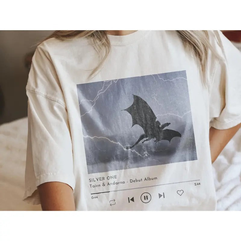 Fourth Wing Shirt Violet Sorrengail Silver One Basgiath War College Shirt Tairn and Andarna Xaden Riorson Riders Quadrant Rebecca Yarros Tee