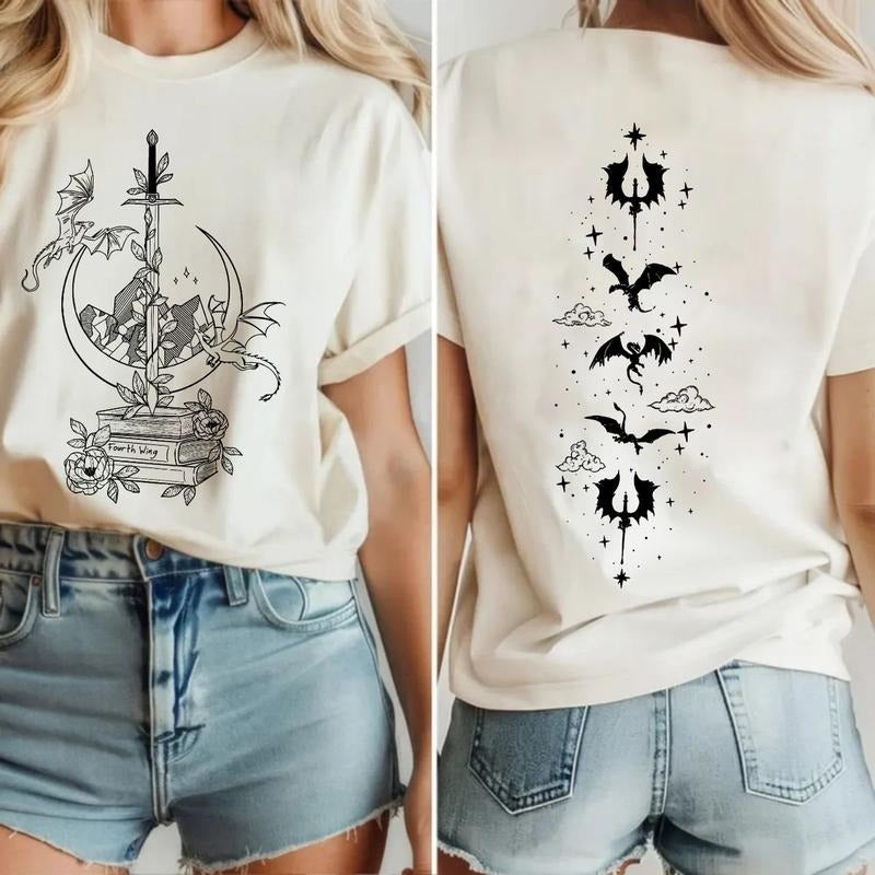 Fourth Wing Tshirt, War College Design, Bookish Shirt, Gift For Book Lover, Bookish T Shirt, Fourth Wing Fans, Unisex Sweater Pullover Tee