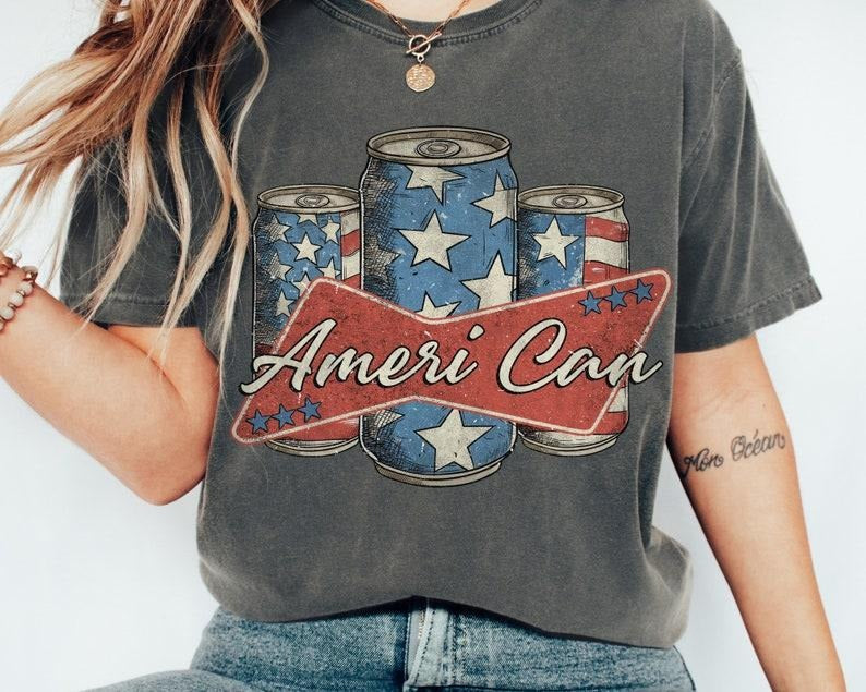 Fourth of July Shirt, 4th of July Tee, American Flag T Shirt, Beer Tee, Ameri Can T Shirt, USA Shirt