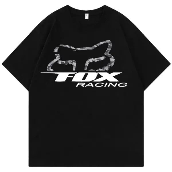 Fox Racing Camo T-shirt Sweatshirt Hoodie, Unisex, Menswear, Street Racing Shirt, Car Tee Sweatshirt, Motocross Gift Cotton Top Womenswear Menswear