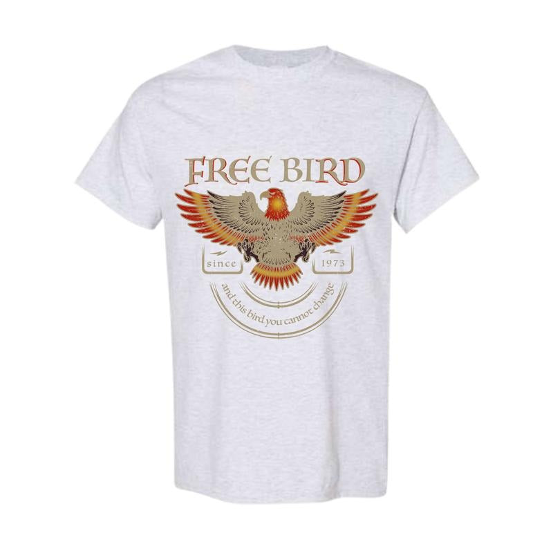 Free Bird Shirt, Comfort Colors Band T-Shirt, Retro Music T-Shirt, Rock Band Tee, Oversized Trendy Shirts Cotton Love Printed