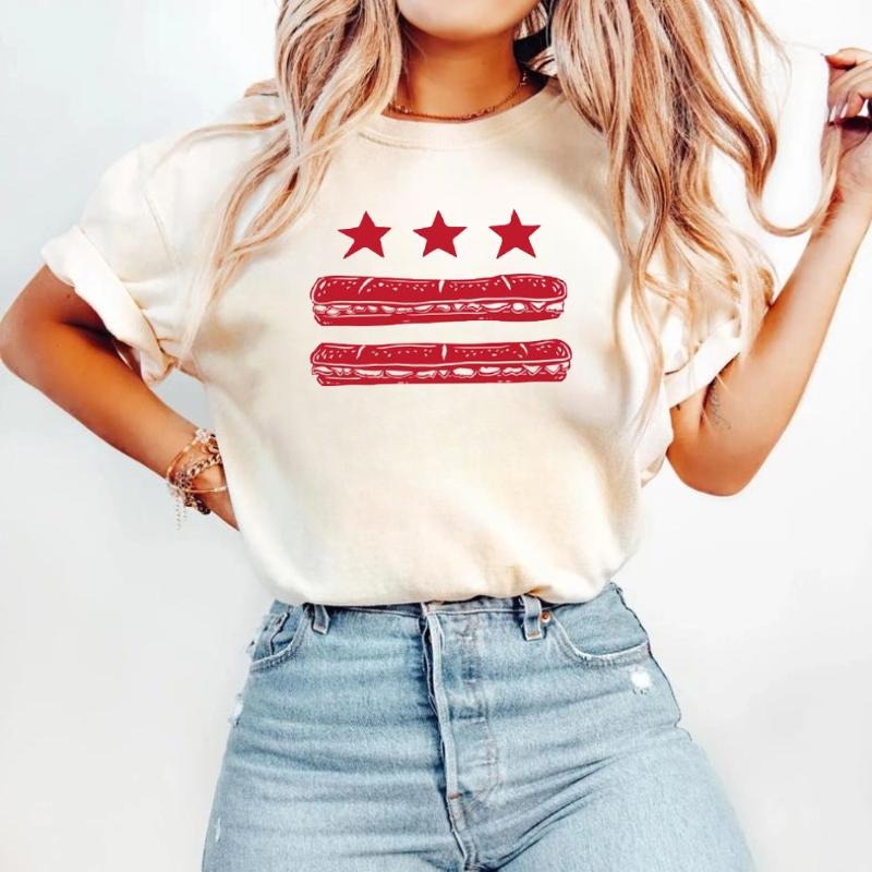 Free DC Sub Sandwich T-Shirt, Activist Statement Shirt, Resist Federal Overreach Protest, DC Sub Protest Teee, Free DC Campaign Top Crewneck