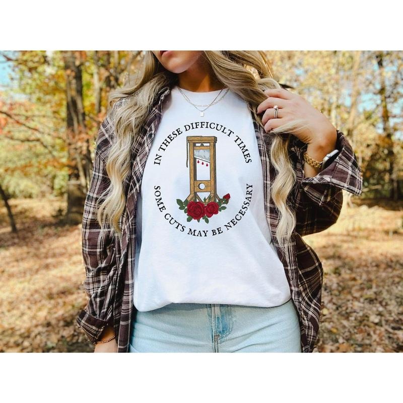 French Revolution Guillotine Shirt, Anti Capitalism Social Justice Liberal Leftist Resistance sweatshirt, hoodie Eat The Rich, Cuts May Be Necessary