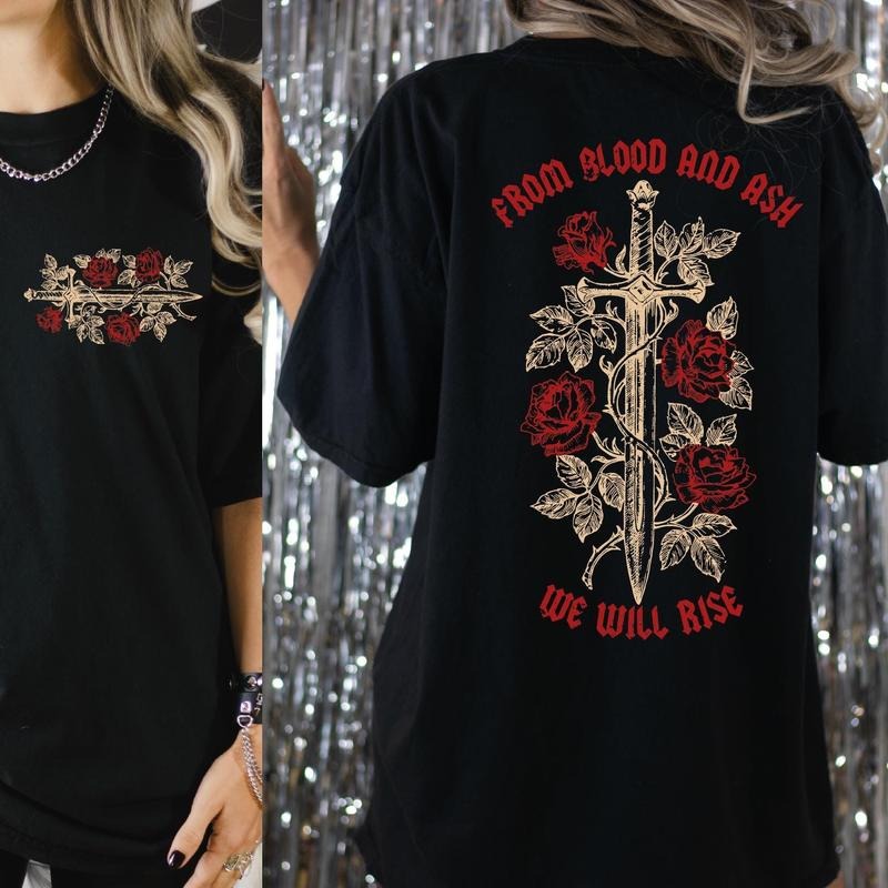 From Blood and Ash We Will Rise Shirt, Jennifer L Poppy Hawke Prince Casteel, Book Lover Gift