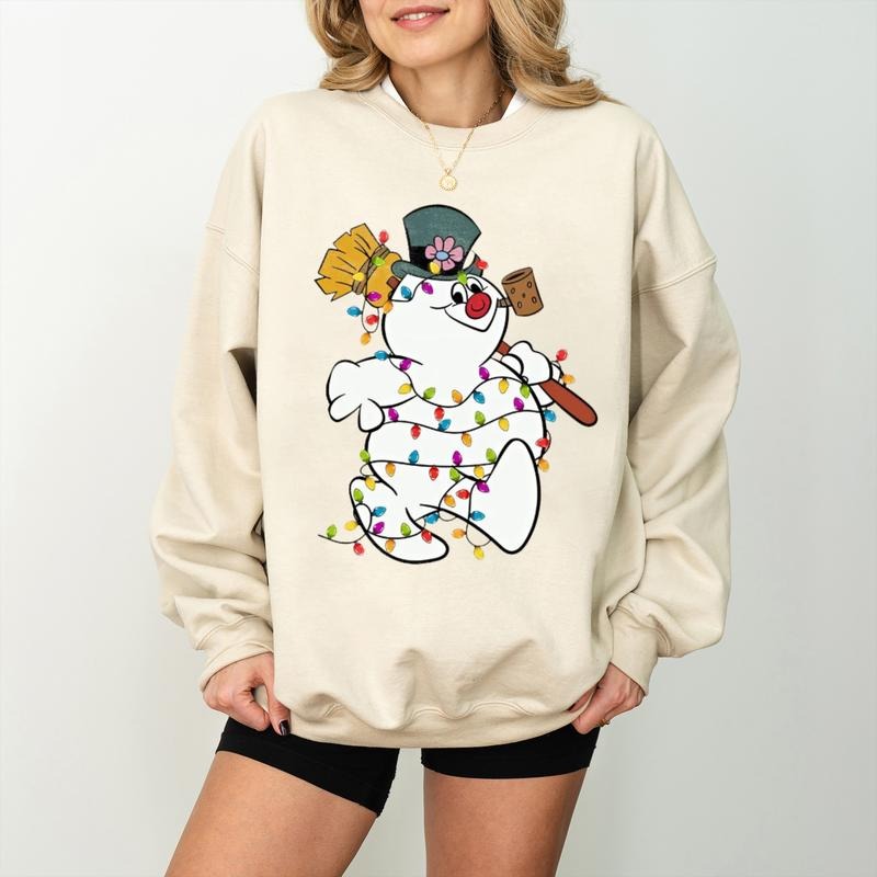 Frosty The Snowman Christmas Sweatshirt, Merry Christmas Shirt, Snowman Shirt, Frosty and Friends Rudolph Clothing, Unisex