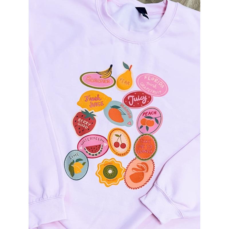 Fruit Stickers Graphic Top