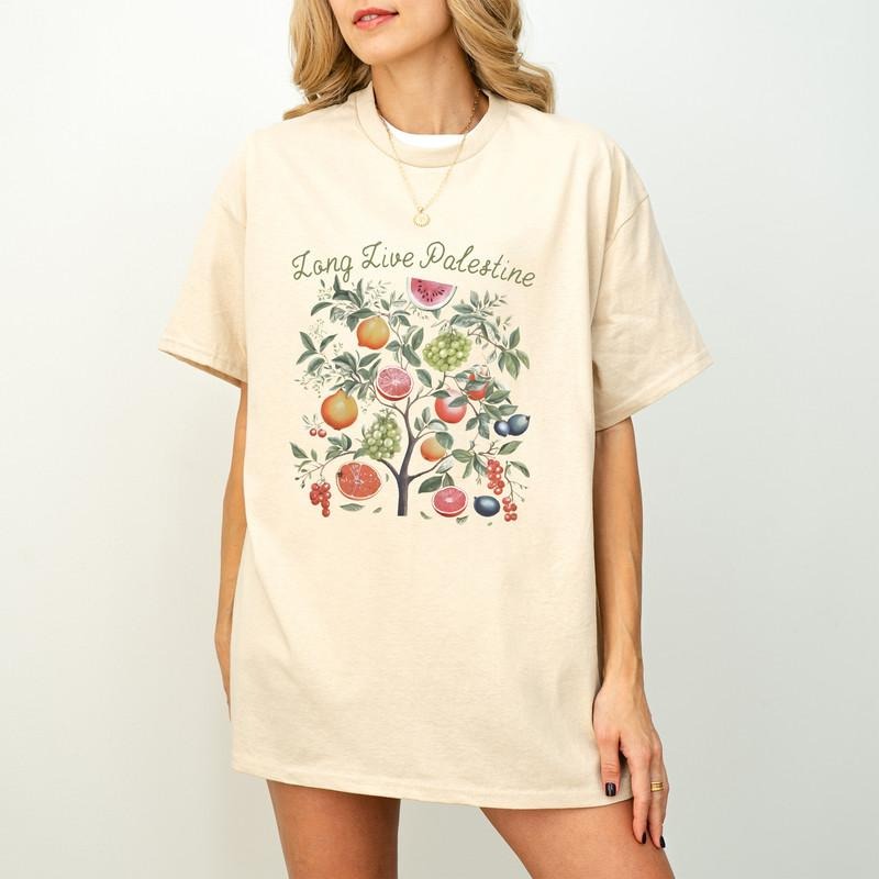 Fruits of Palestine T-Shirt, Palestine Watermelon Shirt, Olive Palestine Fruits Aesthetic Shirt, Gift for her