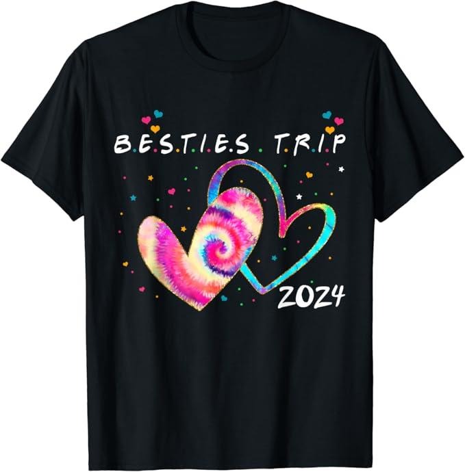 Funny Best Friend Shirts, Gift For Best Friend, Girls Trips 2024 Summer Vacation Best Friend Besties T-Shirt Menswear Top Casual Classic