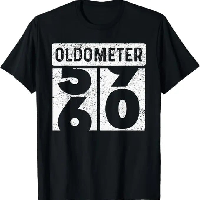 Funny Birthday Shirts, Oldometer Odometer Funny 60th Birthday Gift 60 yrs Old Joke T-Shirt - Menswear Top