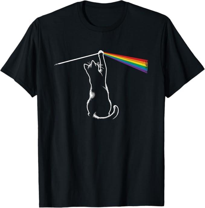 Funny Cat Shirts, Funny Cat Rock Music Gift Men Women Funny Cat T-Shirt - Menswear Top