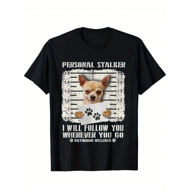 Funny Chihuahua Graphic Tee Trendy Cotton Tops Short Sleeve, Street Style Short Sleeve Tee, Comfort Tee, Casual Summer Tee, Must-have Fashionable Tee made in usa