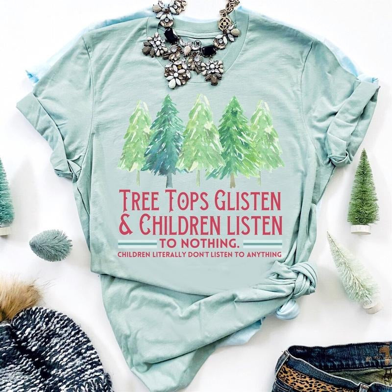 Funny Christmas Tees Sarcastic Xmas T-shirt Joyful Christmas Tshirt Funny Xmas Tee Joke Jolly Tshirt Holiday Hilarious T-shirt Casual Shortsleeve Top Womenswear