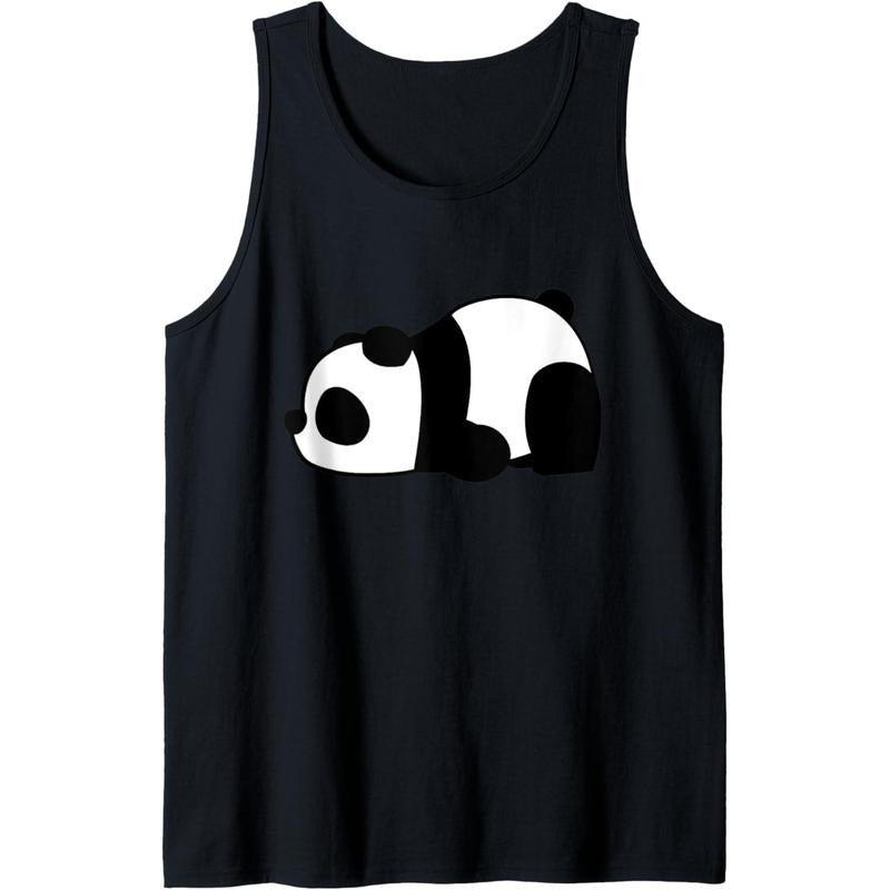 Funny Cute Lazy Panda Tank Top Made in USA
