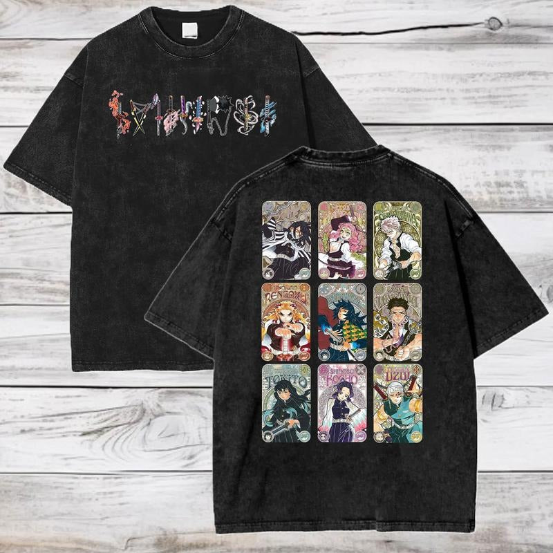 Funny DM Hashira Characters Tshirt Crewneck Hoodie, Hashira Demon Killer Corps Shirt, Anime Character Symbol Shirt, Gift For Anime Lover