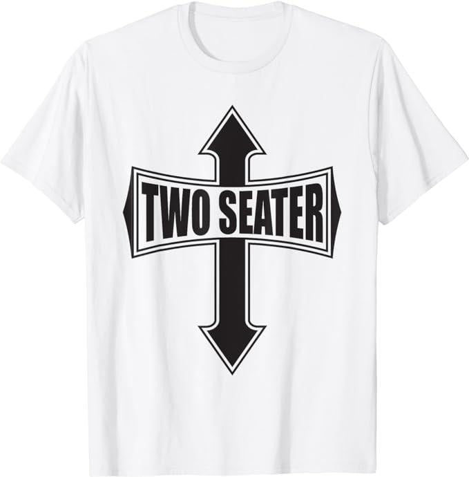Funny Dark Humor Shirts For Men, Two Seater Funny Party Gag Gift T-Shirt Menswear Casual Cotton Top Basic