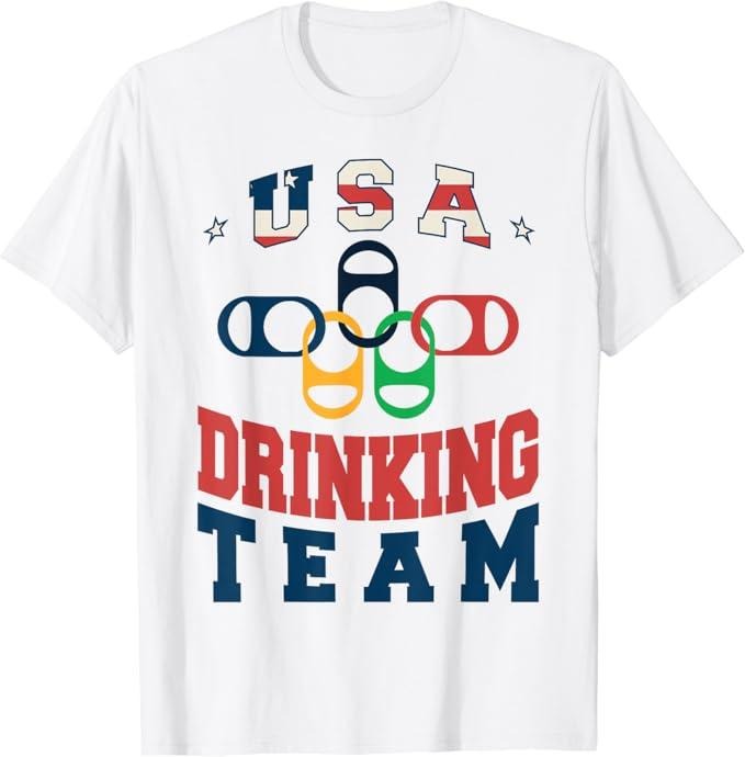 Funny Drinking Shirts, Merica Funny USA Drinking Team Patriotic USA America T-Shirt | Funny Shirts For Night Out Casual Classic