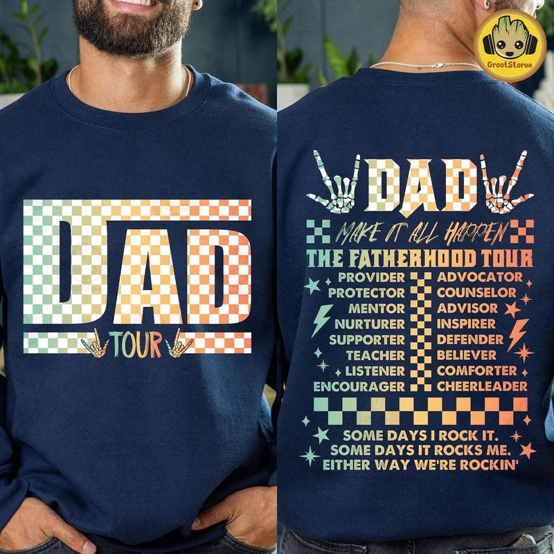 Funny Fatherhood Shirt, Dad Rock Tour Shirt, Fatherhood Tour Shirt, Dad Life Shirt, Fathers Day Gift, Father's Day Shirt