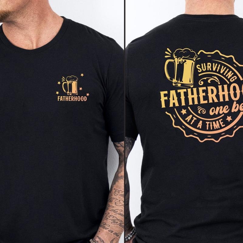 Funny Fathers Day Shirt, Surviving Fatherhood One Beer At A Time Fathers Day Shirt, Fathers Day Shirt, Fathers Day Gifts, Happy Fathers Day