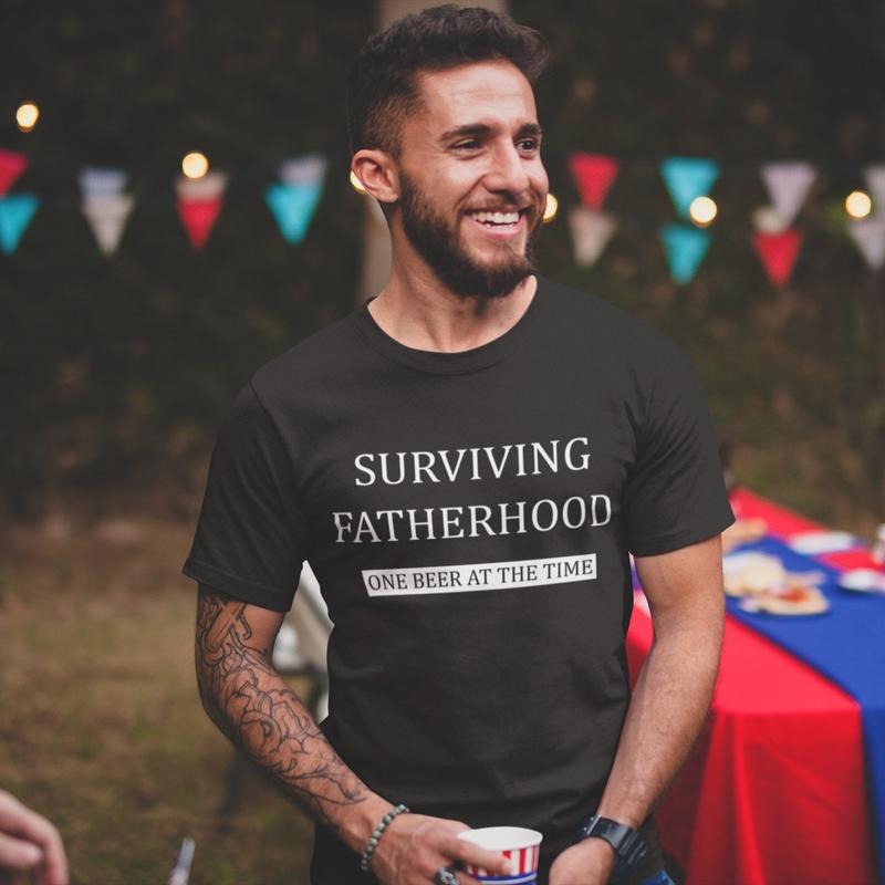 Funny Gifts For Dad, Fathers Day Gift For Father T Shirt, Gifts For Dad, Humor Shirts For Men, Best Dad Gifts, Surviving Fatherhood Shirt