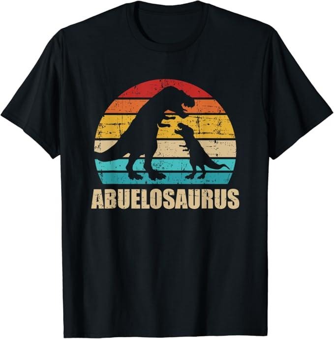 Funny Grandpa Shirt, Gift For Grandfather, Abuelosaurus Vintage Retro Para Abuelo T-Shirt Menswear Casual Cotton Top