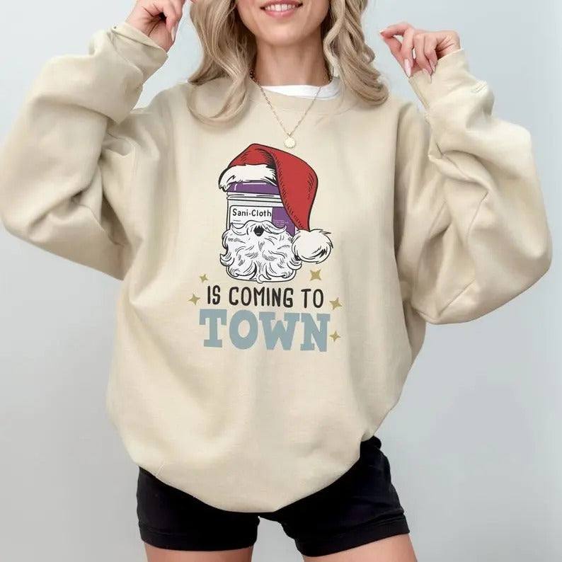 Funny Nurse Christmas Sweatshirt,hoodie,tshirt, Nurse Rn Aid Tech Medical Assistant T-shirt, lpn Holiday Gift, Nurse Christmas Shirt