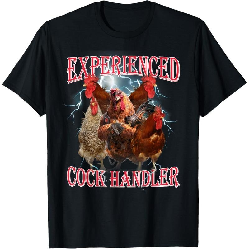 Funny Sayings For Adult Experienced cock handler Meme Dank T-Shirt made in usa