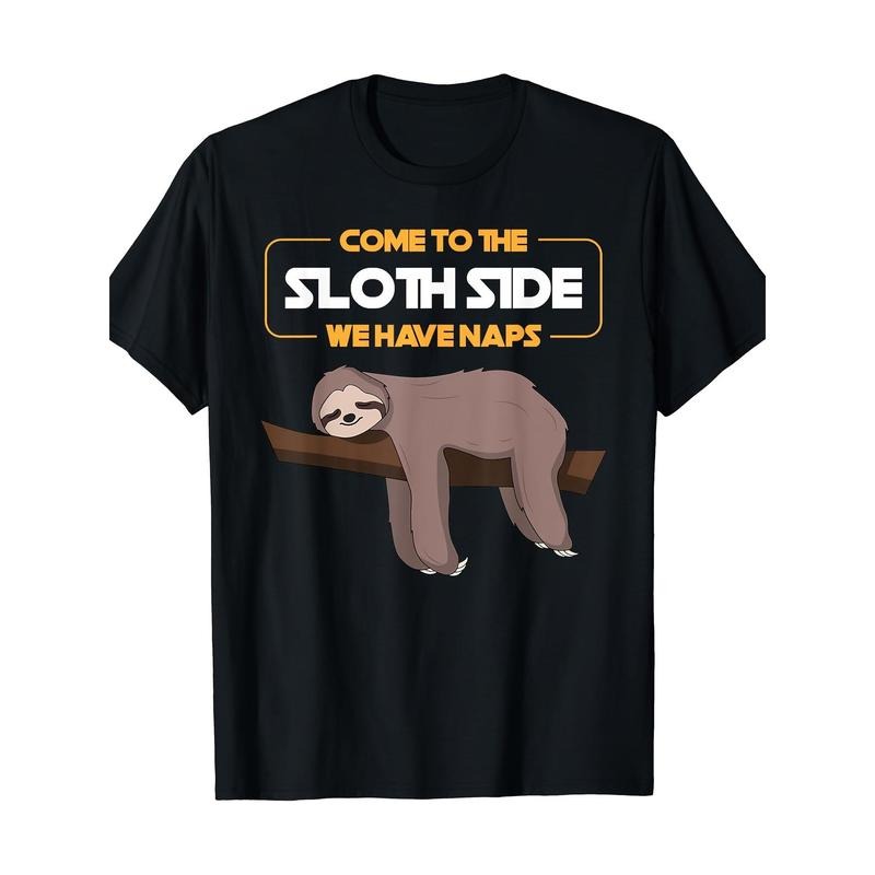 Funny Sloth Pun T-Shirt Premium Cotton, Humorous Graphic Tee, Casual Wear for Sloth Lovers, Unique Gift Idea Made in USA