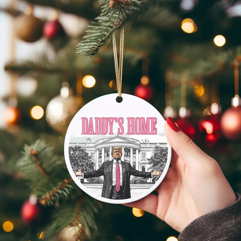 Funny Trump Daddy Ornament, Political Trends, Trump 2024 Gifts, Election 2024 Ornament, Funny Trump Ornament, Holiday Ornament gift