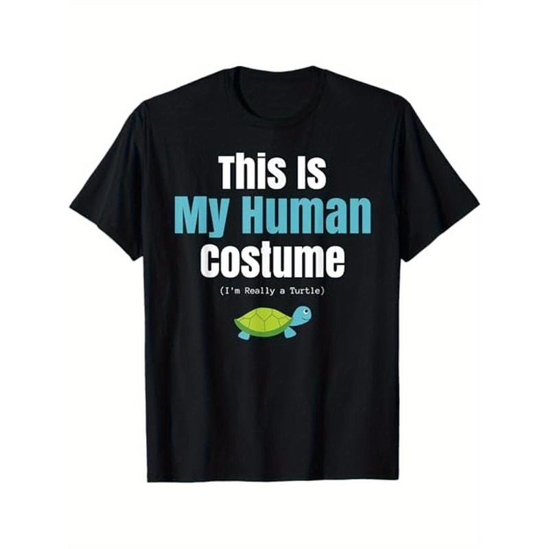 Funny Turtle Halloween T Shirt for Human Costume Parties Men Women T - Shirt, 100% Cotton, Gifts for Friends, S - XXXL, Black made in usa