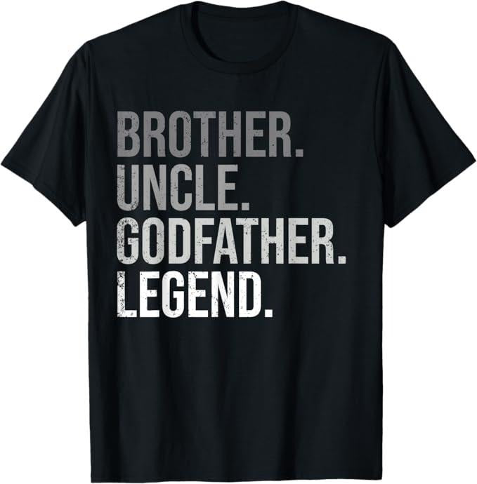 Funny Uncle Shirts, Gifts For Uncle, Brother Uncle Godfather Legend Fun T-Shirt - Menswear Casual Cotton