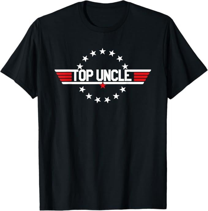 Funny Uncle Shirts, Gifts For Uncle, Top Uncle Funny Vintage 80s 80's Uncle Father's Day T-Shirt - Menswear Casual Cotton