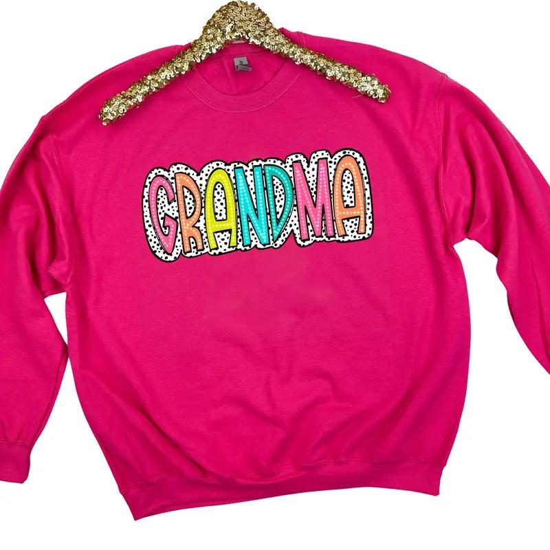 GRANDMA Neon Spotted Sweatshirt 'NLB'