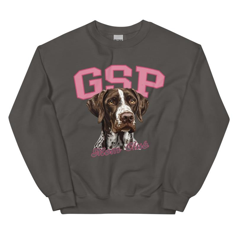 GSP Mom Club Sweatshirt, Cute Gift, Trendy Pullover, Crewneck, Custom Dog Mom