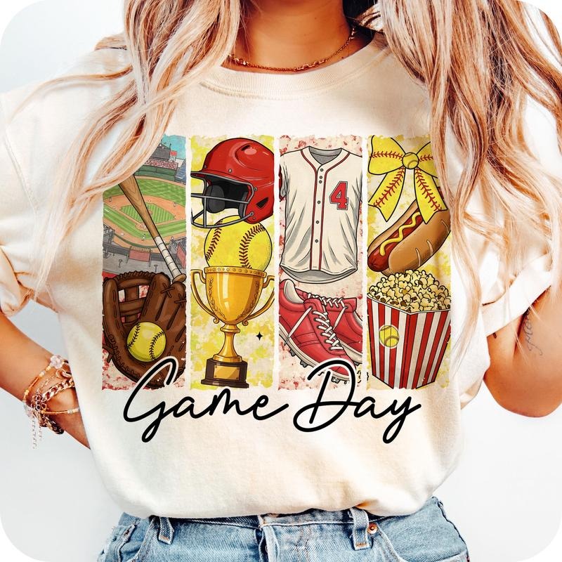 Game Day Softball Coquette T-Shirt, Softball Bow Shirt, Softball Mama T-Shirt, Softball Shirt
