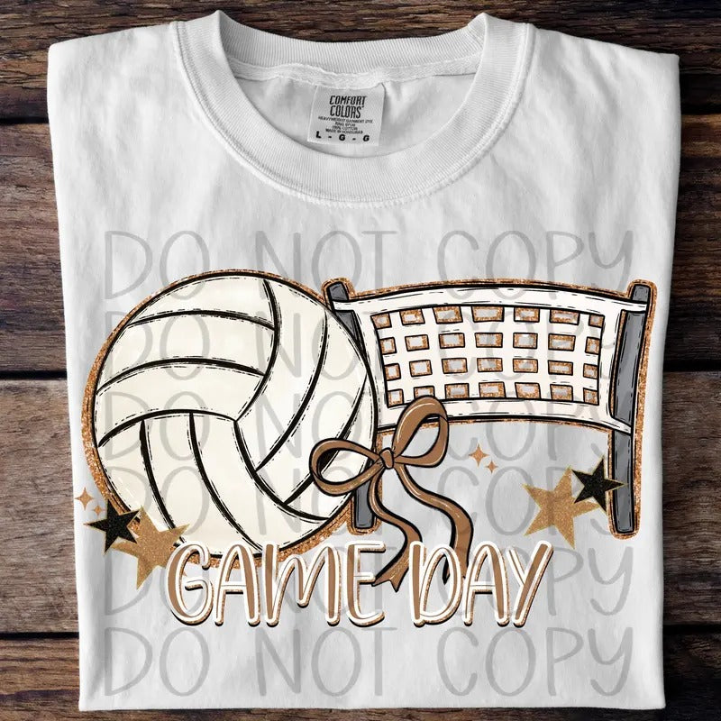 Game Day Volleyball DTF Transfers - THIS IS NOT A SHIRT