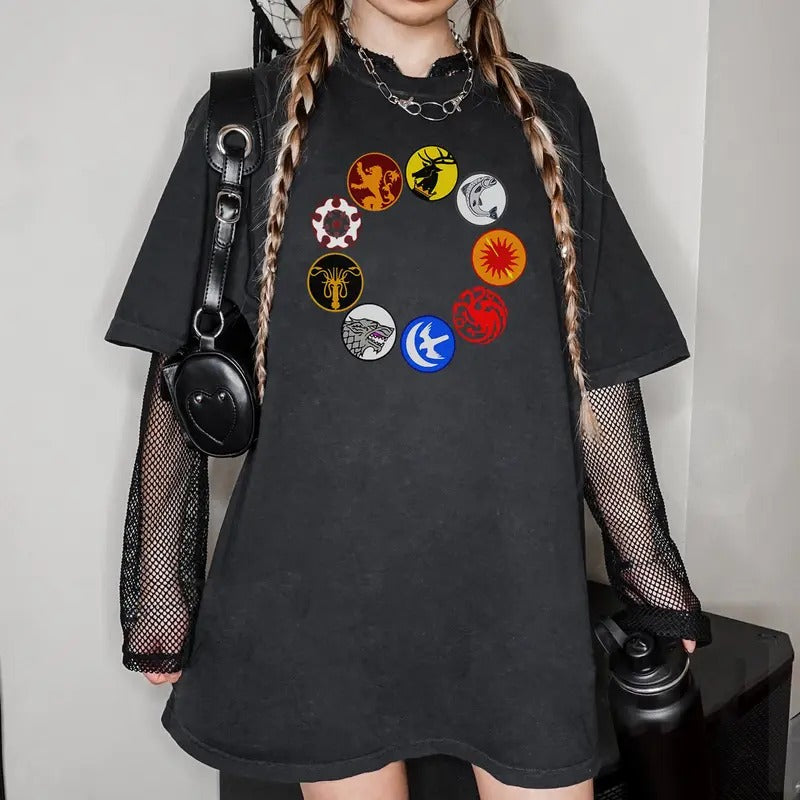 Game Of Thrones Emblems Shirt Game Of Thrones TShirt Got Movie Shirt Jaime Lanniste Anya Stark Jon Snow Shirt