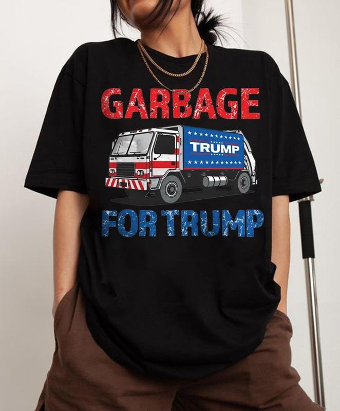 Garbage for Trump 2024 Patriotic Shirt, Trump garbage man in trash truck Shirt, Trump 2024 Shirt, Garbage for Trump, Proud MAGA